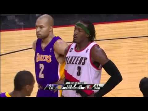 Gerald Wallace and Ron Artest head to head in Portland