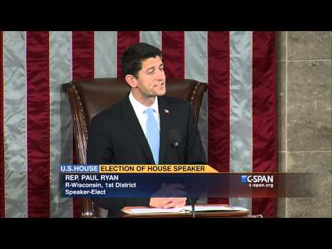 Newly-elected Speaker Paul Ryan (R-WI) addresses House of Representative (C-SPAN)