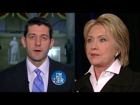 Paul Ryan Endorses Hillary Clinton - Republican Speaker of the House Favors Hillary over Trump!