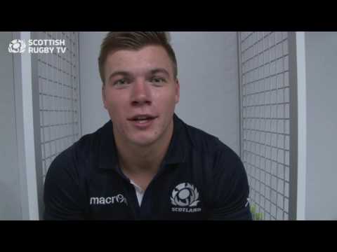 Huw Jones after gaining his first cap for Scotland