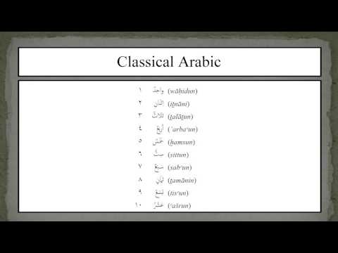 Counting from 1 - 10 in some ancient Semitic languages and Egyptian/Coptic