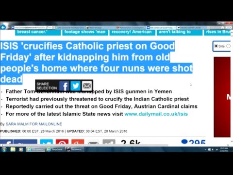 CHRISTIAN MASSACRE IN PAKISTAN. Muslim Migrant Sex Attacks. ISIS crucifies Catholic Good Friday