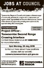 JOBS AT council Toowoomba Regional Council administers a diverse range of community services to a region rich in resources and opportunities. Sympathetic to the work life balance, Council offers stable and expanding employment options to its approximately 1800 employees. TOOWOOMBA TEMPORARY FULL-TIME Project Officer Toowoomba Second Range Crossing Interface Contact ...