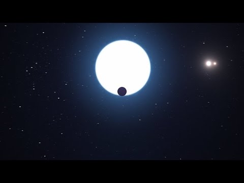 Artist’s impression of planet orbiting in the HD 131399 system