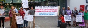 Protestors at the November 29 anti-imperialist rally in Ashfield, an inner western suburb of Sydney.