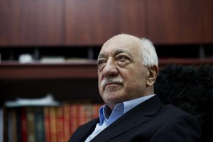 Turkish Muslim cleric Fethullah Gulen, sits at his residence in Saylorsburg, Pa. A lawyer for the Turkish government