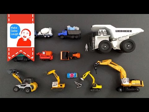 Learning Construction Vehicles Names for kids with tomica 2015 siku lego