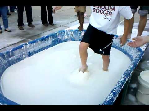 Stuck in cornstarch pool