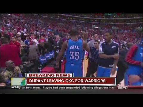 Kevin Durant leaves Thunder for Golden State