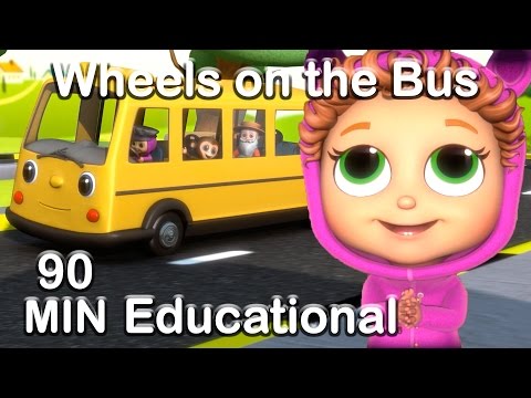 Wheels on the Bus | Educational Nursery Rhyme Compilation