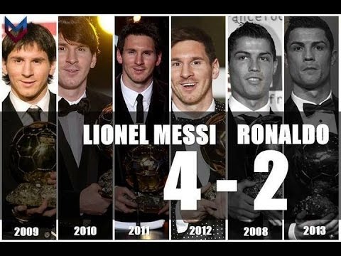 C.Ronaldo VS L.Messi Ballon D'Or • 2008, 2013 / 2009, 2010, 2011, 2012 •