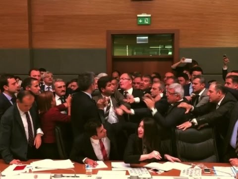 Raw: Epic Fight Breaks Out in Turkish Parliament