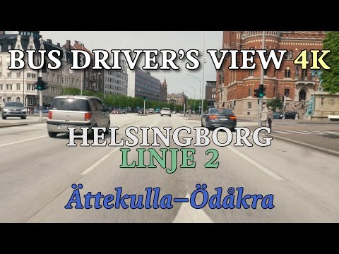 Bus Driver's View 4K: Helsingborg Linje 2 - Ättekulla-Ödåkra