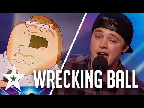 Peter Griffin, Elmo & More Sing Wrecking Ball On Britain's Got Talent