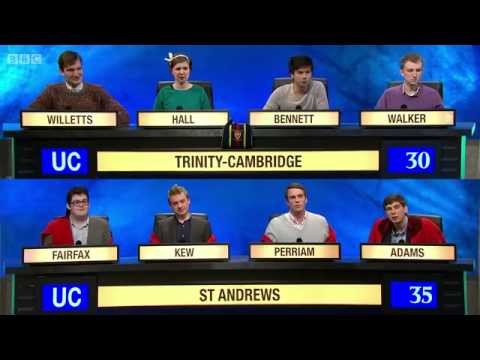 University Challenge  - S44E10  - Trinity, Cambridge vs St  Andrews