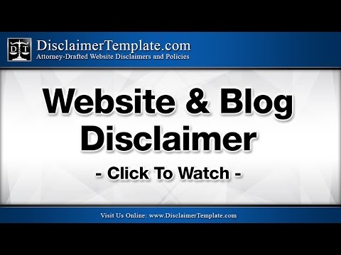 Website Disclaimer – Blog Disclaimer