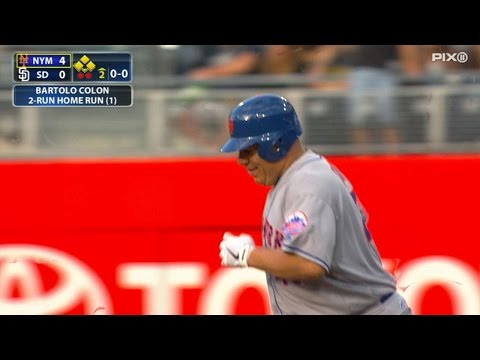 Colon launches a blast for first career homer