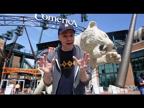 Zack Hample ballhawking at Comerica Park