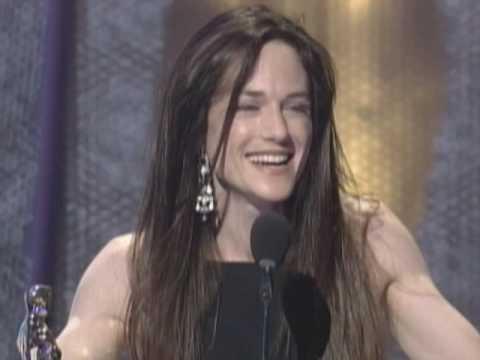 Holly Hunter winning an Oscar® for "The Piano"