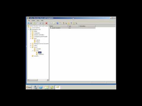 Create Users and Computers in Active Directory - Server2008