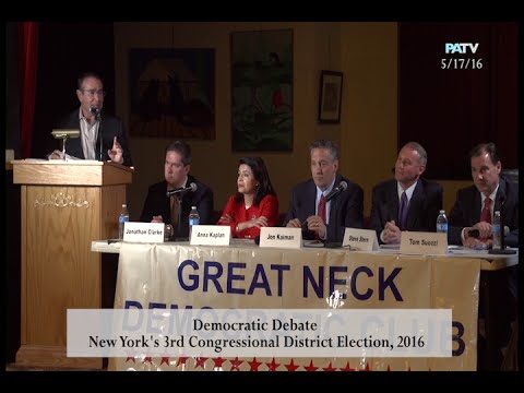 GREAT NECK DEMOCRATIC CLUB-NY 3rd CONGRESSIONAL DISTRICT DEBATE 2016