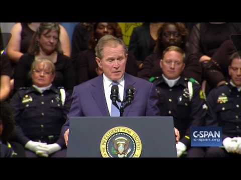 Former President Bush COMPLETE REMARKS at Dallas Memorial Service (C-SPAN)