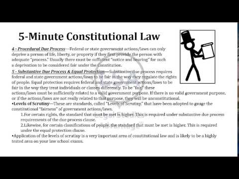 Constitutional Law Overview in About 5 Minutes