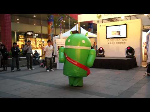 Dancing Android Robot Man