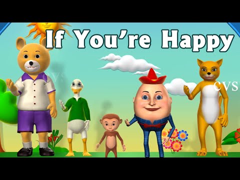 If You're Happy and You Know it Clap Your Hands Song - 3D Animation Rhymes for Children