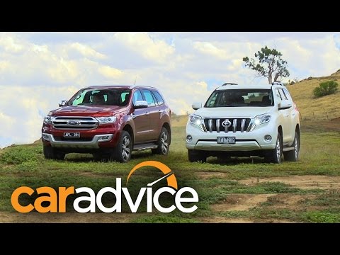 2016 Ford Everest/Endeavour Titanium v Toyota Prado VX off road comparison review