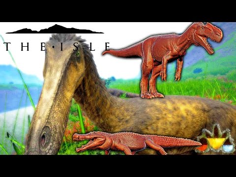 The Isle - Monolophosaurus, Deinosuchus Preview, Allosaurus Hunting & Mega Raptor Pack | Gameplay