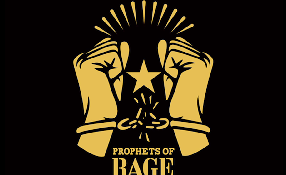 Screen shot of image from "Prophets of Rage" single posted on YouTube.