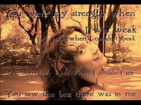 Celine Dion - Because You Loved Me lyrics