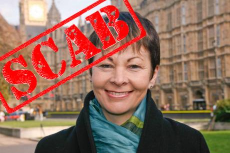 Caroline Lucas: scab