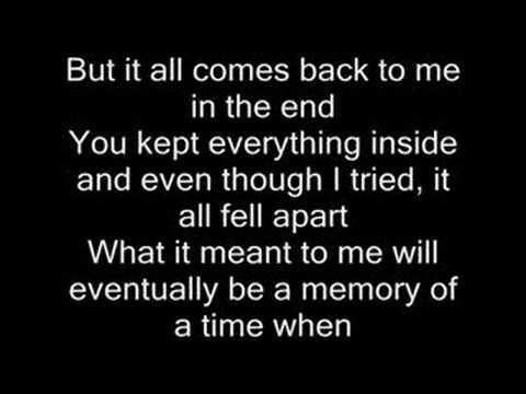 In the end - Linkin Park (with lyrics)