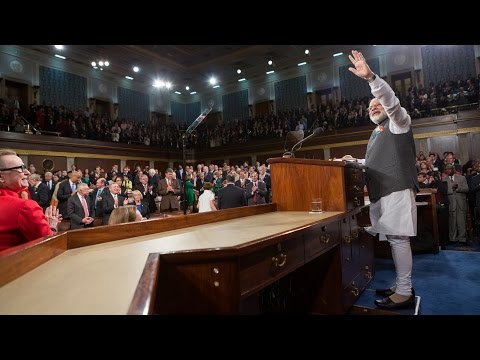 Prime Minister Narendra Modi of India Addresses a Joint Meeting of Congress