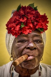 Cuban lady- photo taken on the streets of La Habana Vieja in Cuba.She was such a interesting character, masculline and ...