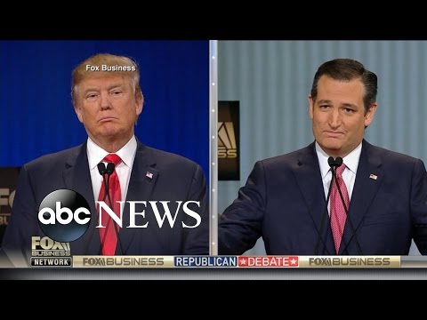 Donald Trump, Ted Cruz Spar Over "New York values" in 2016 Republican Debate