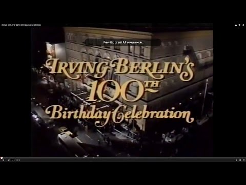 IRVING BERLIN'S 100TH BIRTHDAY CELEBRATION .28.