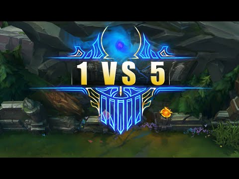 Epic 1 VS 5 - Teemo 1 VS 5 Pentakill - League Of Legends