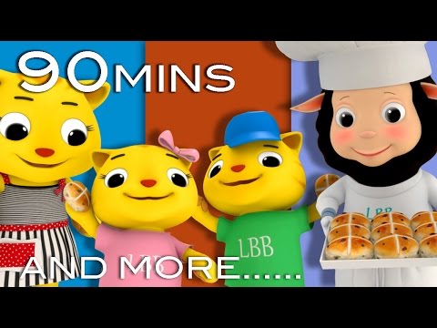 Hot Cross Buns | HUGE Nursery Rhymes Collection | 90 Minutes From LittleBabyBum!