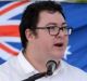 George Christensen speaks at a Reclaim Australia rally in Mackay on July 19.