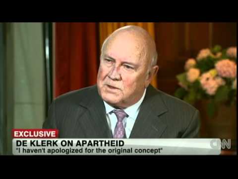 De Klerk on Apartheid: "I haven't apologized for the original concept" (Separate but equal)