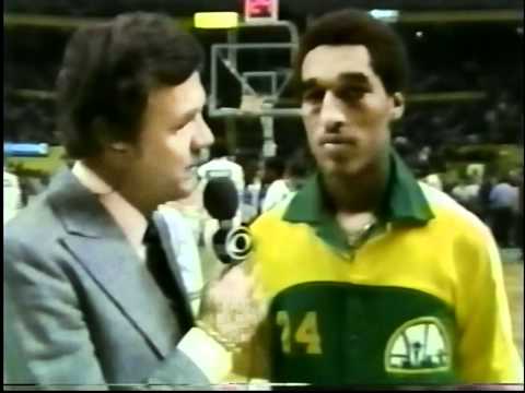 Dennis Johnson interview during Celtics game as a Seattle Supersonic