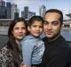 Neeti and Alok Chouraria with their son Aari, left their home in the Docklands, due to the absence of a local school. 