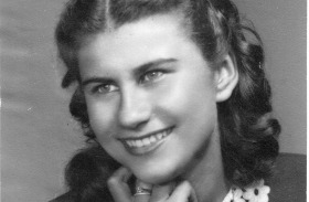 Baba (Margit), aged 15, in 1942, two years before the Nazis marched into Hungary. This photograph was not buried like ...