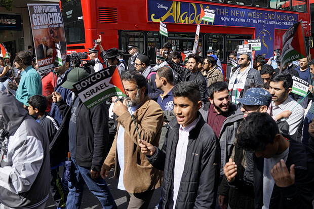 Anti Israel Protest on Oxford Street, London, Saturday 3rd July, 2016