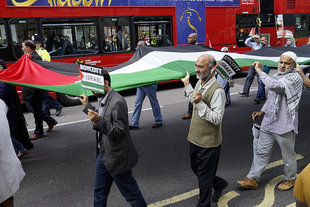 Anti Israel Protest on Oxford Street, London, Saturday 3rd July, 2016