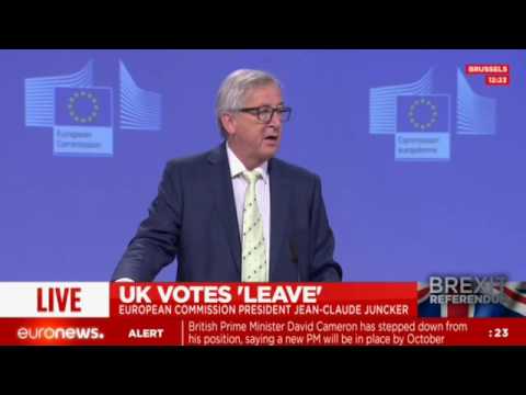 European Commission President Jean-Claude Juncker press conference after Brexit vote