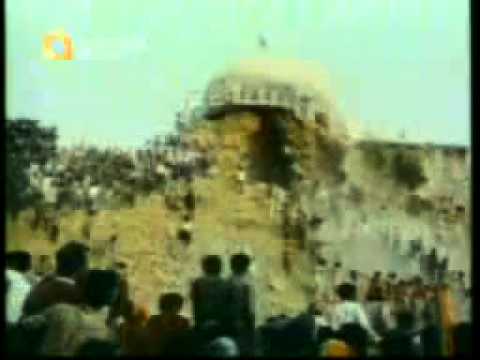 Destruction of Babri Masjid Mosque in Ayodhya, India, 1992 6th December.